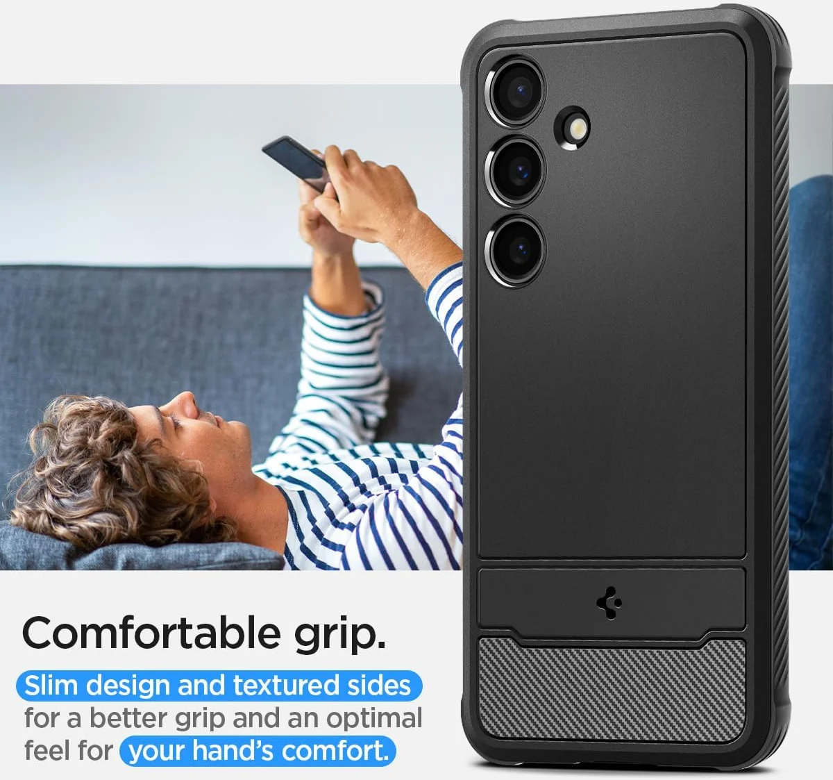 Spigen Rugged Armor Samsung Galaxy S24 Plus Hoesje Back Cover Zwart afbeelding 14