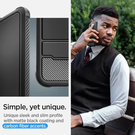 Spigen Rugged Armor Samsung Galaxy S24 Plus Hoesje Back Cover Zwart afbeelding 12
