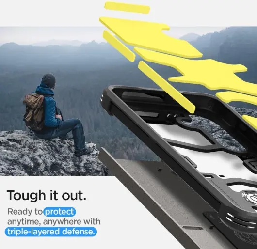 Spigen Tough Armor Samsung Galaxy S24 Hoesje Back Cover Gunmetal afbeelding 5