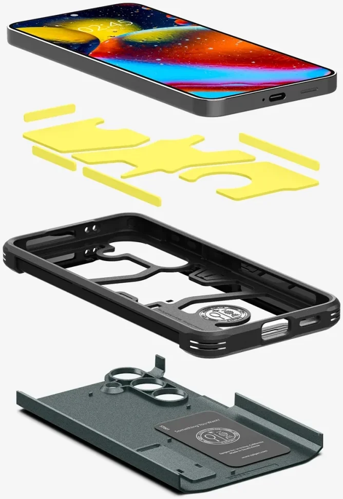 Spigen Tough Armor Samsung Galaxy S24 Hoesje Back Cover Groen afbeelding 3