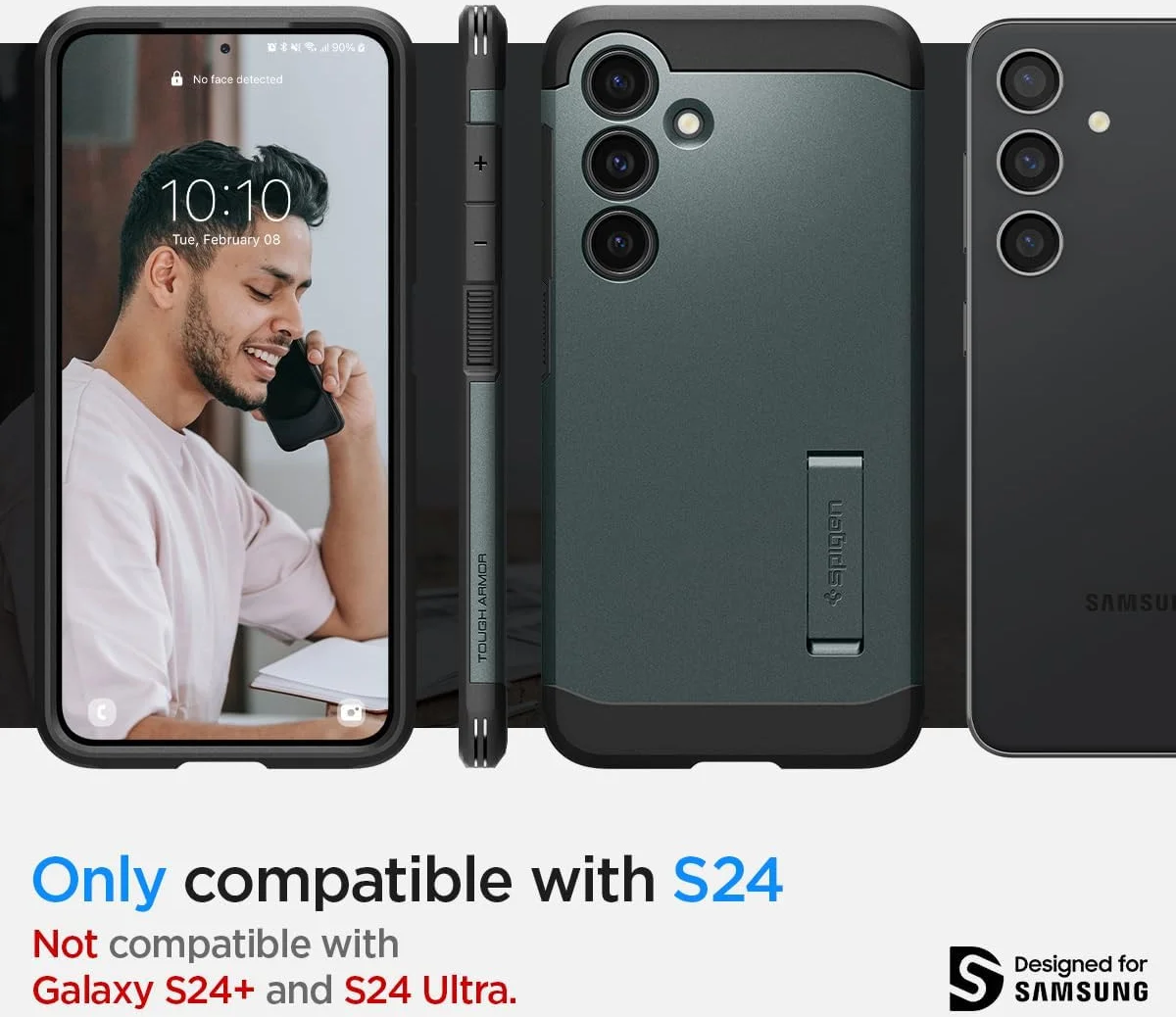 Spigen Tough Armor Samsung Galaxy S24 Hoesje Back Cover Groen afbeelding 8