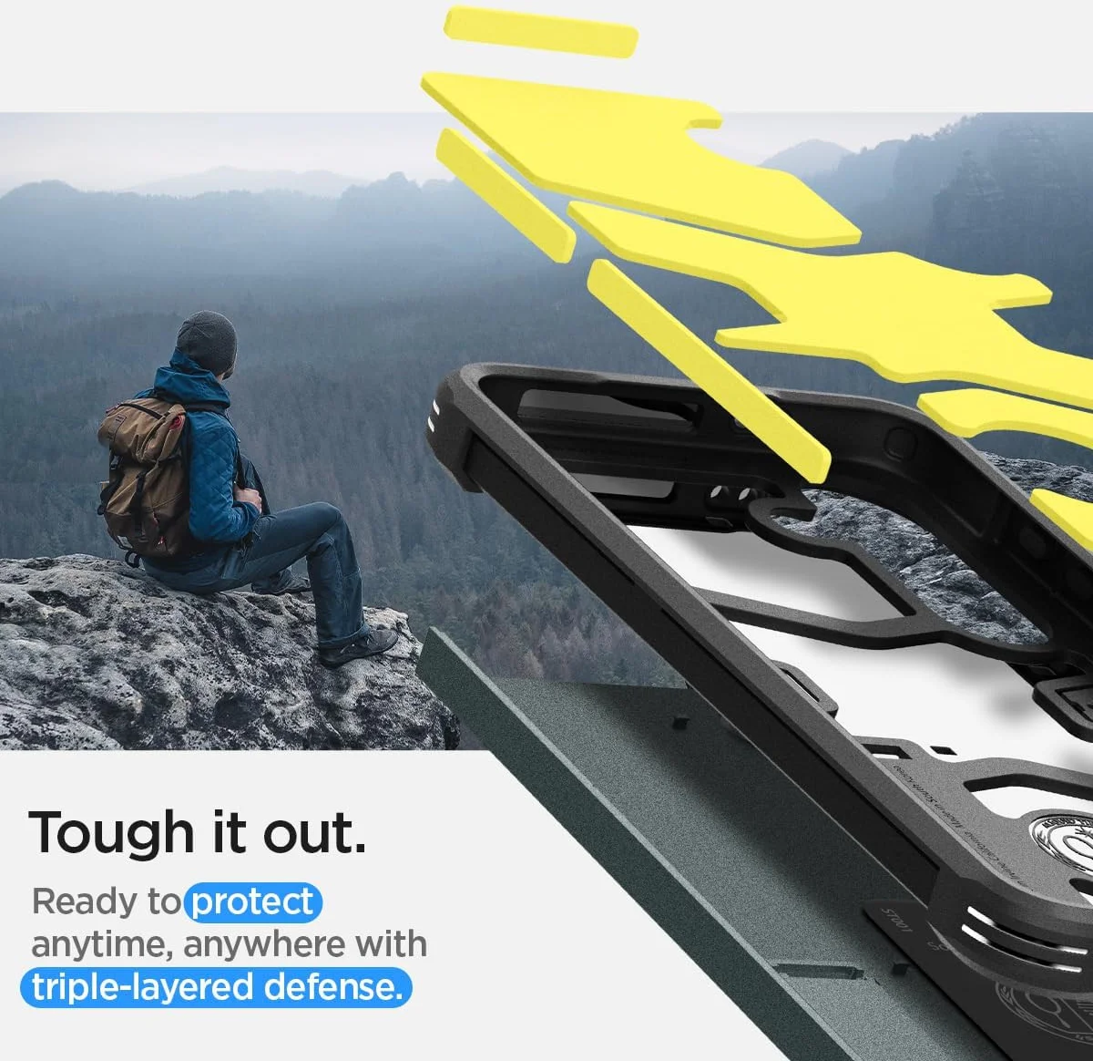 Spigen Tough Armor Samsung Galaxy S24 Hoesje Back Cover Groen afbeelding 6