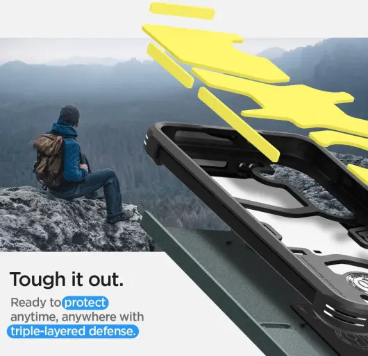 Spigen Tough Armor Samsung Galaxy S24 Hoesje Back Cover Groen afbeelding 6