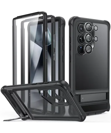 ESR Armor Kickstand Samsung Galaxy S24 Ultra Hoesje Frosted Zwart Hoesjes