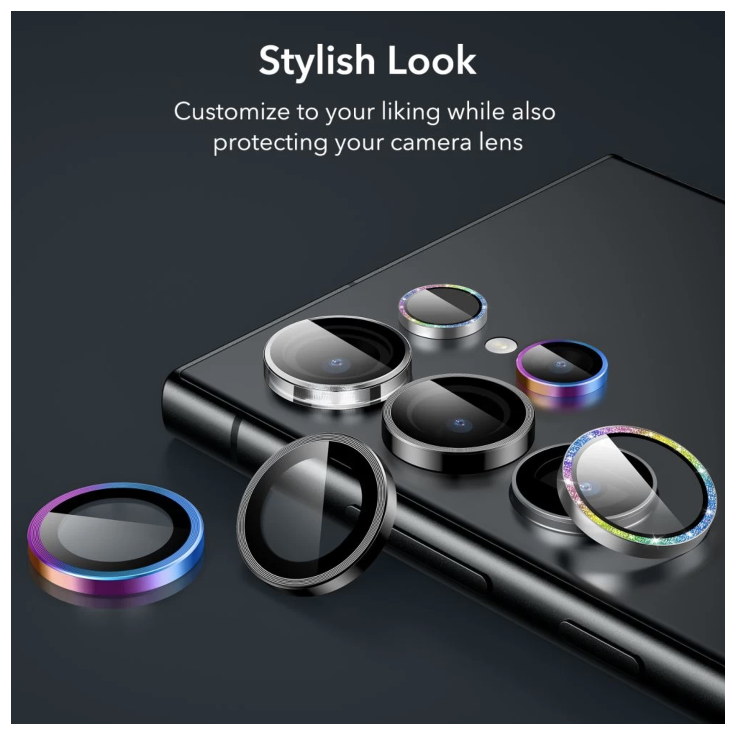 ESR Samsung Galaxy S24 Ultra Camera Lens Protector Zwart afbeelding 11