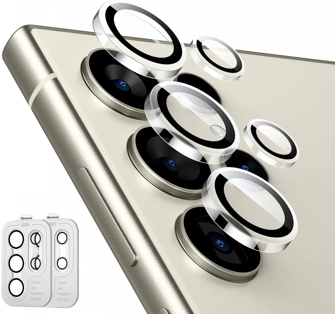ESR Samsung Galaxy S24 Ultra Camera Lens Protector Transparant 2-Pack