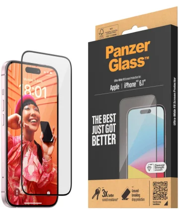 PanzerGlass Ultra-Wide Apple iPhone 15 Tempered Glass Screen Protector Screen Protectors