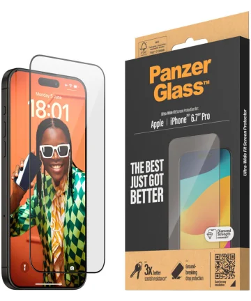 PanzerGlass Ultra-Wide Apple iPhone 15 Pro Max Screen Protector Glas Screen Protectors