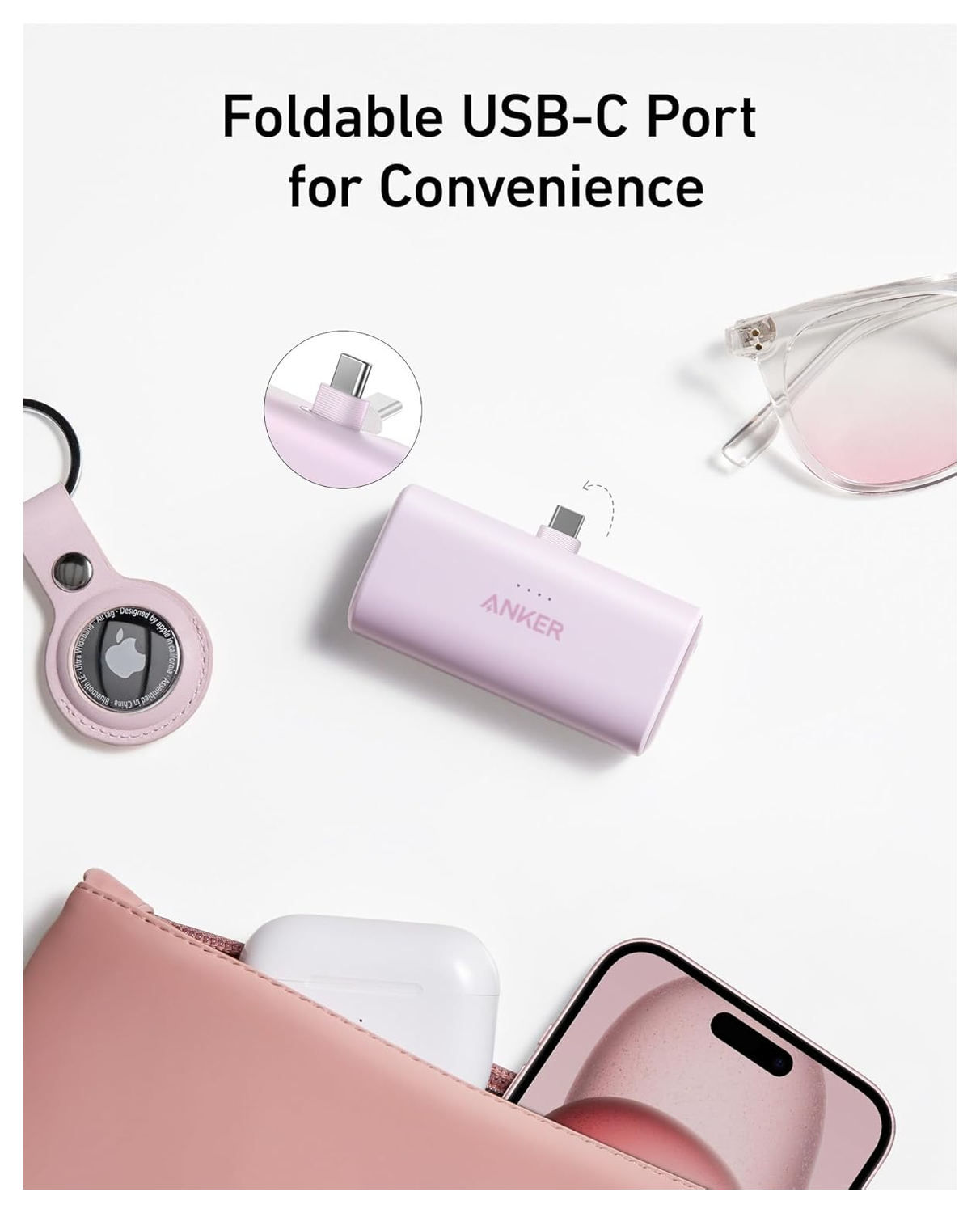 Anker Nano (22.5W) Mini Powerbank met USB-C Connector 5.000 mAh Zwart afbeelding 5