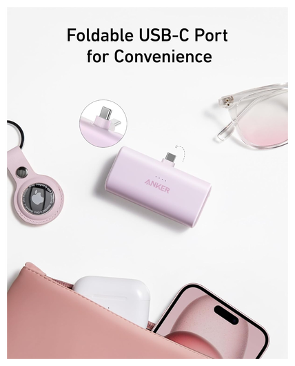 Anker Nano (22.5W) Mini Powerbank met USB-C Connector 5.000 mAh Zwart afbeelding 5