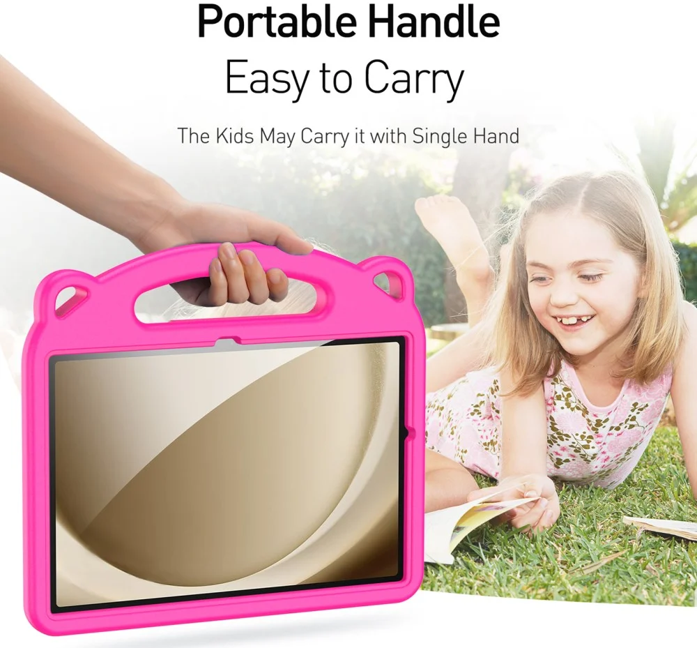 Dux Ducis Panda Samsung Galaxy Tab A9 Plus Kinder Tablethoes Roze afbeelding 5