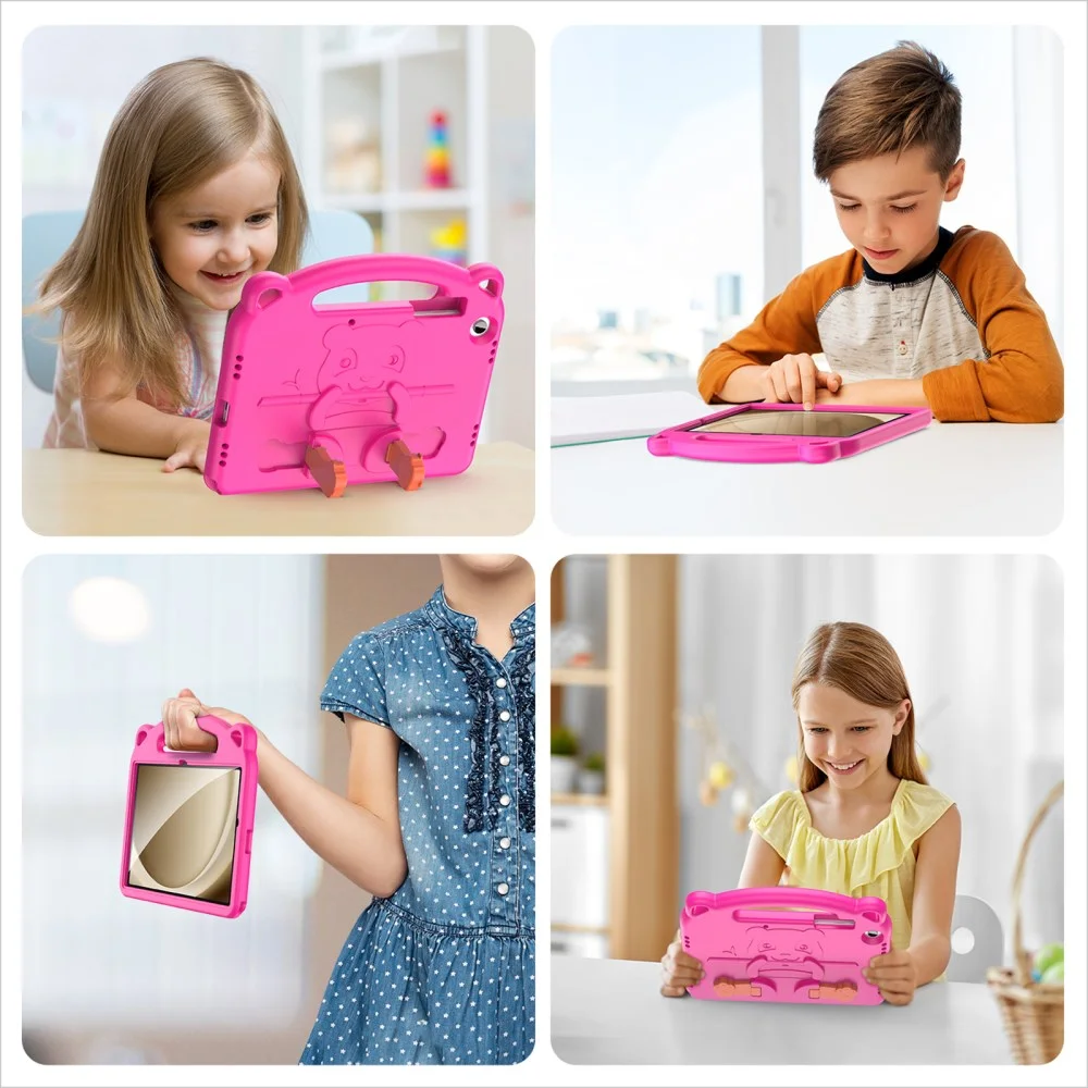 Dux Ducis Panda Samsung Galaxy Tab A9 Plus Kinder Tablethoes Roze afbeelding 9