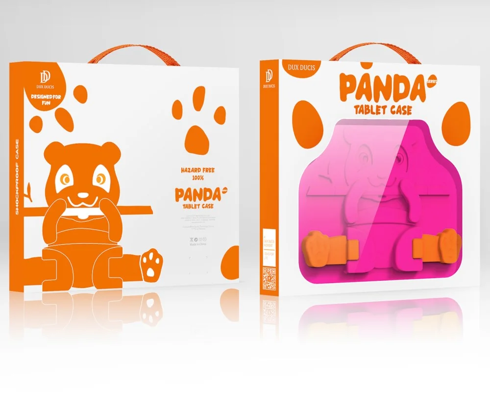 Dux Ducis Panda Samsung Galaxy Tab A9 Plus Kinder Tablethoes Roze afbeelding 10