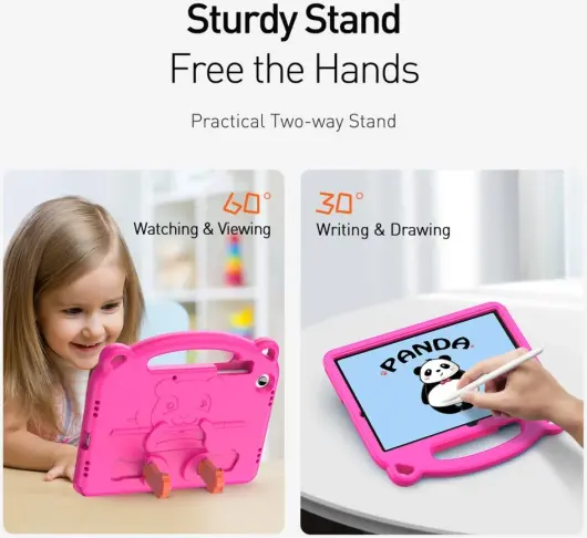 Dux Ducis Panda Samsung Galaxy Tab A9 Plus Kinder Tablethoes Roze afbeelding 6