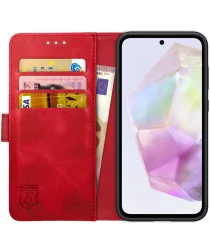 Rosso Element Samsung Galaxy A35 Hoesje Book Case Wallet Rood