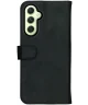 Rosso Deluxe Samsung Galaxy A35 Hoesje Echt Leer Book Case Zwart