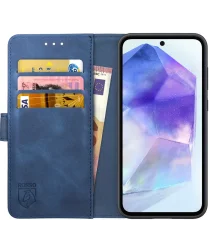 Rosso Element Samsung Galaxy A55 Hoesje Book Case Wallet Blauw