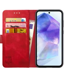 Rosso Element Samsung Galaxy A55 Hoesje Book Case Wallet Rood