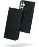 Rosso Deluxe Samsung Galaxy A55 Hoesje Echt Leer Book Case Zwart
