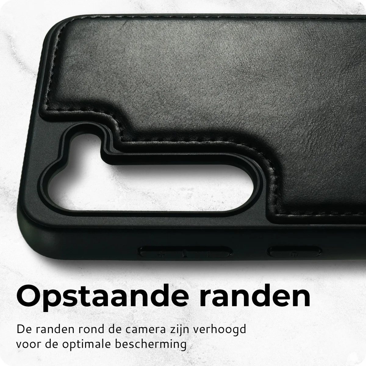 Rosso Elite Samsung S23 FE Hoesje MagSafe Book Case Leer Zwart afbeelding 6