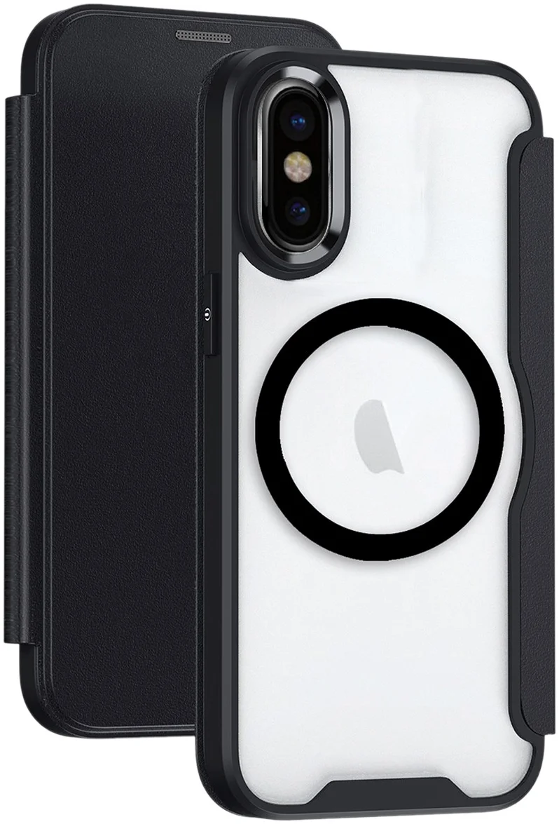 Apple iPhone X / XS Hoesje met MagSafe Book Case Zwart afbeelding 1
