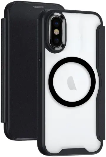 Apple iPhone X / XS Hoesje met MagSafe Book Case Zwart afbeelding 1