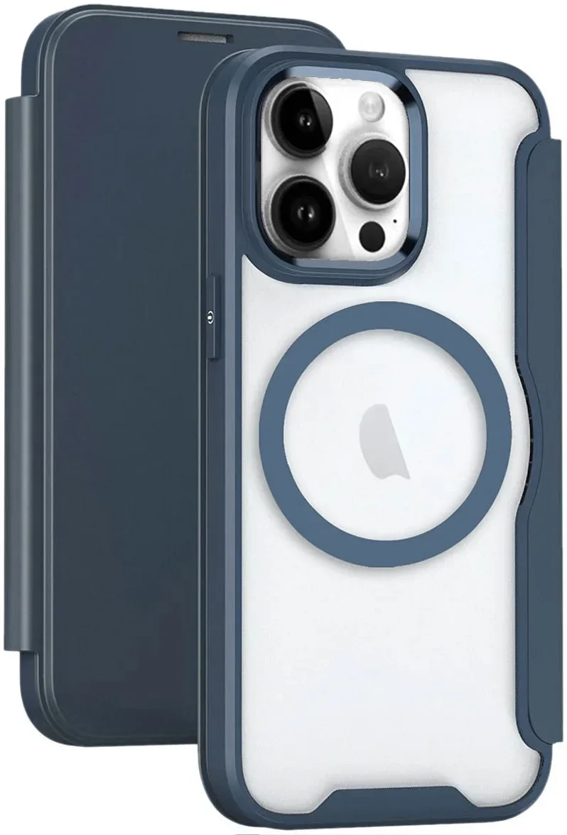 Apple iPhone 12 / 12 Pro Hoesje met MagSafe Book Case Blauw afbeelding 1