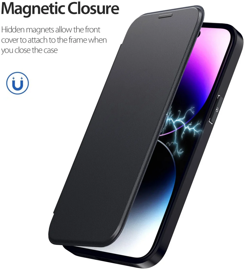 Apple iPhone 12 / 12 Pro Hoesje met MagSafe Book Case Blauw afbeelding 3
