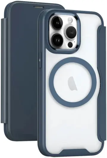 Apple iPhone 12 / 12 Pro Hoesje met MagSafe Book Case Blauw afbeelding 1