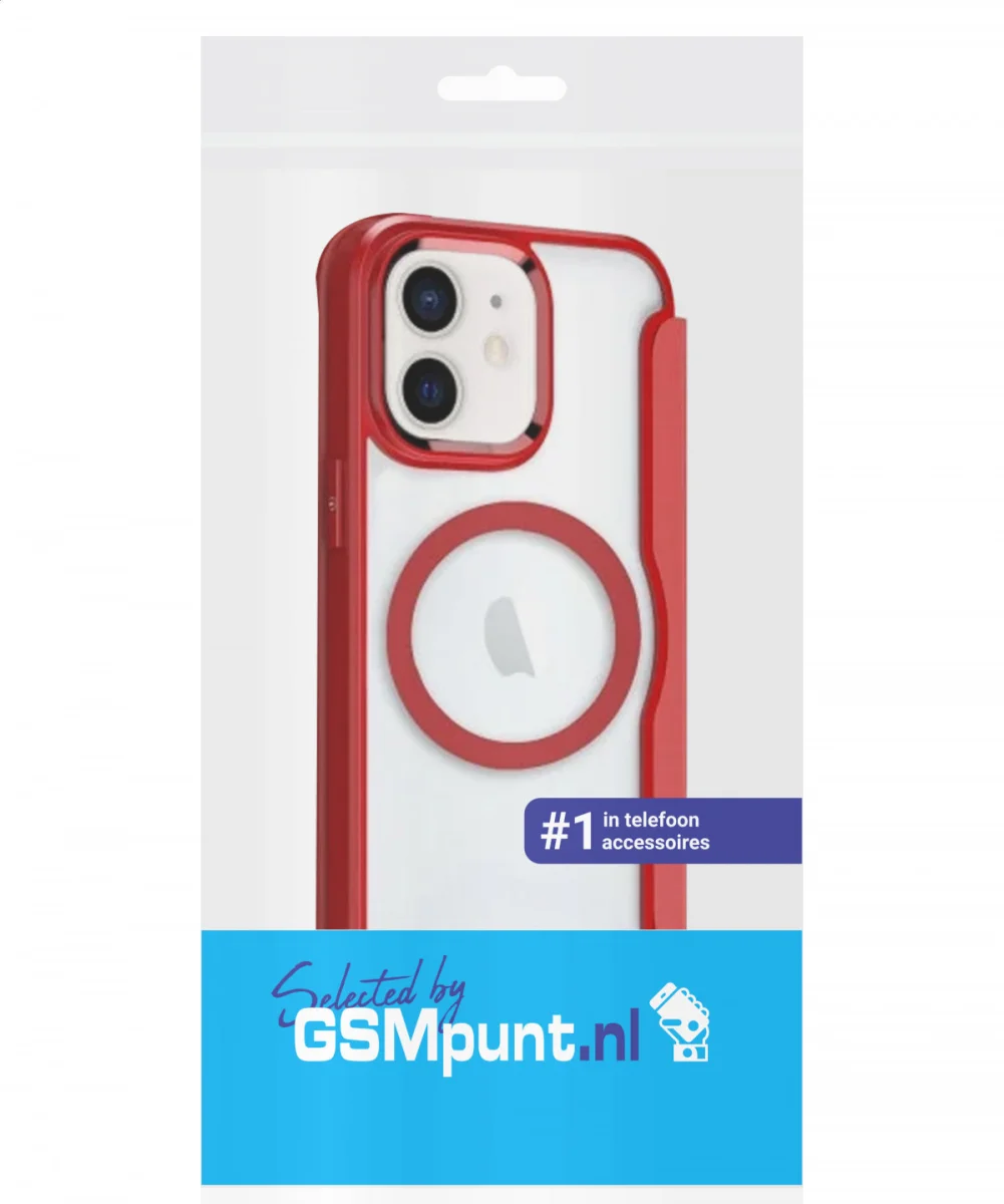 Apple iPhone 12 / 12 Pro Hoesje met MagSafe Book Case Rood afbeelding 7