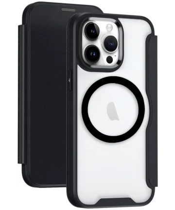 Apple iPhone 14 Pro Hoesje met MagSafe Book Case Zwart Hoesjes