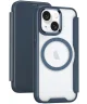 Apple iPhone 15 Hoesje met MagSafe Book Case Blauw