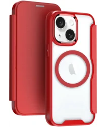 Apple iPhone 15 Hoesje met MagSafe Book Case Rood