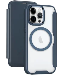 Apple iPhone 15 Pro Hoesje met MagSafe Book Case Blauw