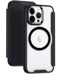Apple iPhone 15 Pro Max Hoesje met MagSafe Book Case Zwart