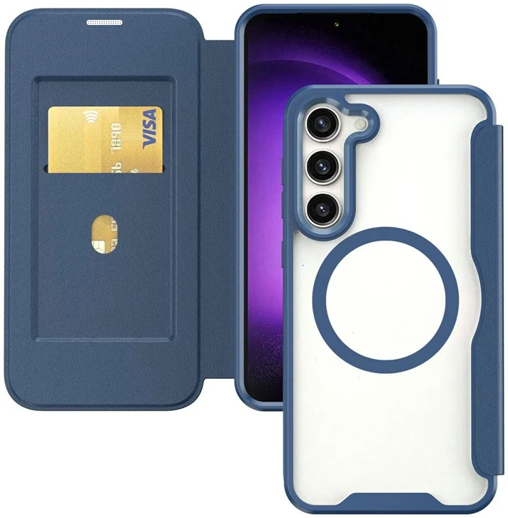 Samsung Galaxy S23 Hoesje met MagSafe Book Case Blauw afbeelding 1