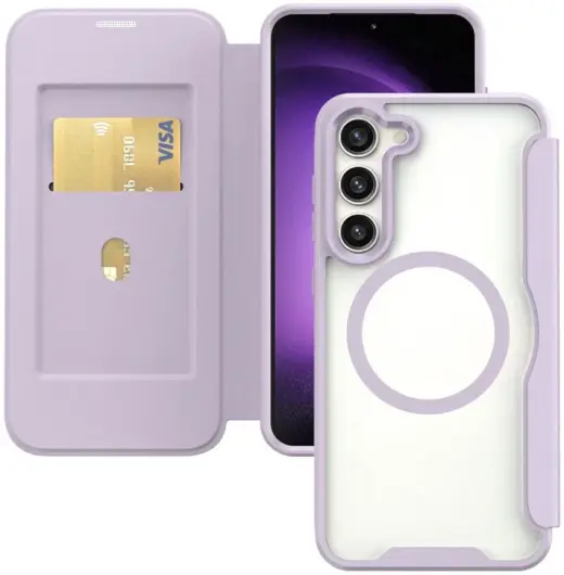 Samsung Galaxy S23 Hoesje met MagSafe Book Case Paars afbeelding 1