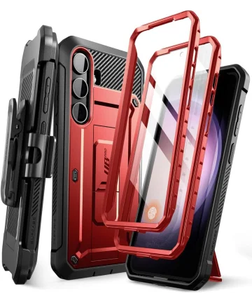 SUPCASE UB Pro Samsung S24 Plus Hoesje Full Protect Kickstand Rood Hoesjes
