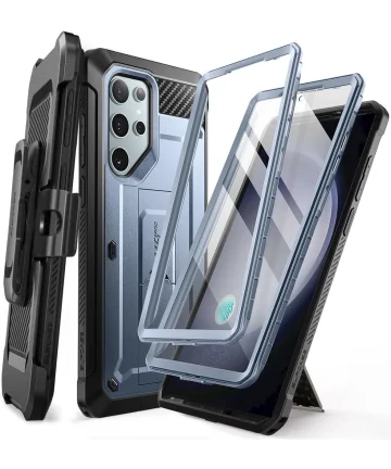 SUPCASE UB Pro Samsung S24 Ultra Hoesje Full Protect Kickstand Blauw Hoesjes