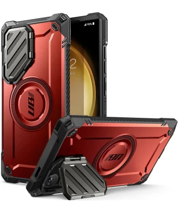 SUPCASE UB Pro MagXT Samsung S24 Ultra Hoesje Camera Protector Rood Hoesjes