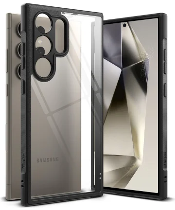 Ringke Fusion Bold Samsung Galaxy S24 Ultra Hoesje Transparant Zwart Hoesjes