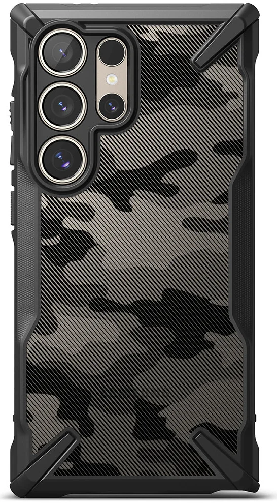 Ringke Fusion X Samsung Galaxy S24 Ultra Hoesje Back Cover Camo Zwart afbeelding 14