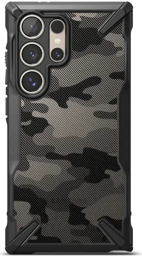 Ringke Fusion X Samsung Galaxy S24 Ultra Hoesje Back Cover Camo Zwart afbeelding 14