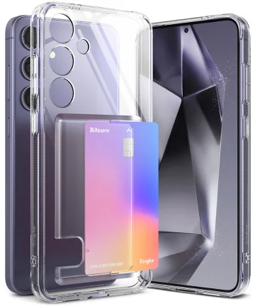 Ringke Fusion Card Samsung S24 Plus Hoesje Kaarthouder Transparant Hoesjes