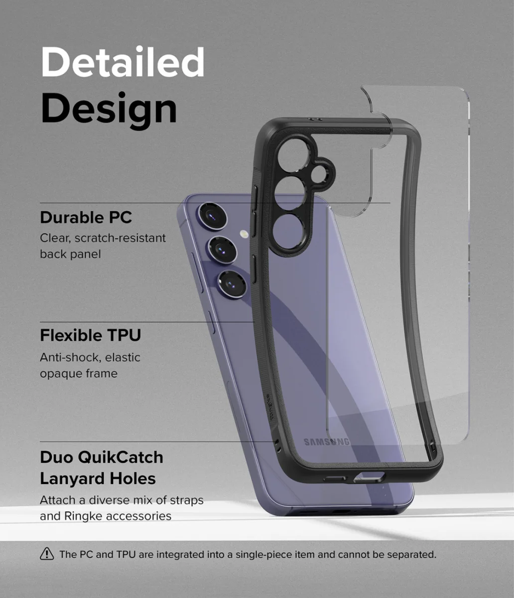 Ringke Fusion Bold Samsung Galaxy S24 Hoesje Transparant Zwart afbeelding 4