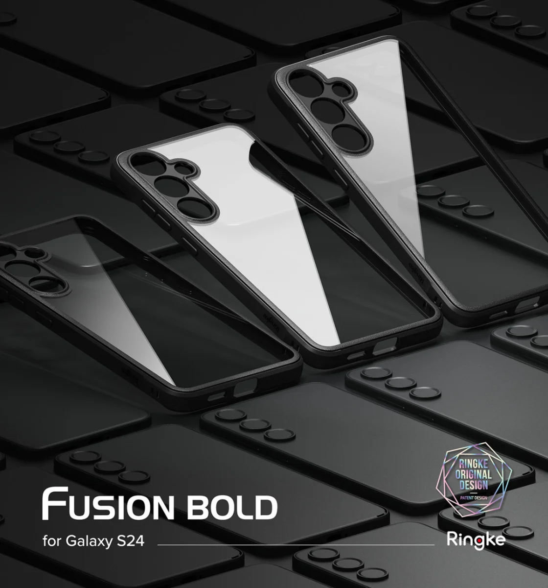 Ringke Fusion Bold Samsung Galaxy S24 Hoesje Transparant Zwart afbeelding 12