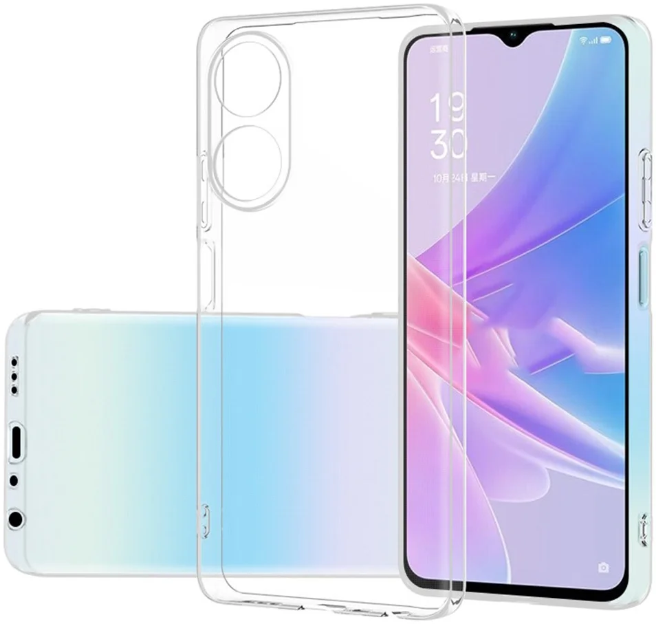 Oppo A78 4G Hoesje Dun TPU Back Cover Transparant afbeelding 1