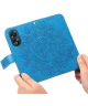 Oppo A38 Hoesje Mandala Bloemen Wallet Book Case Kunstleer Blauw
