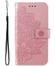 Oppo A38 Hoesje Mandala Bloemen Wallet Book Case Kunstleer Roze