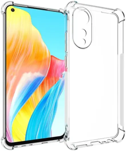 Oppo A78 4G Hoesje Schokbestendig en Dun TPU Back Cover Transparant afbeelding 1